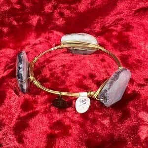 Grey and white NWT Bourbon and Bowties bracelet